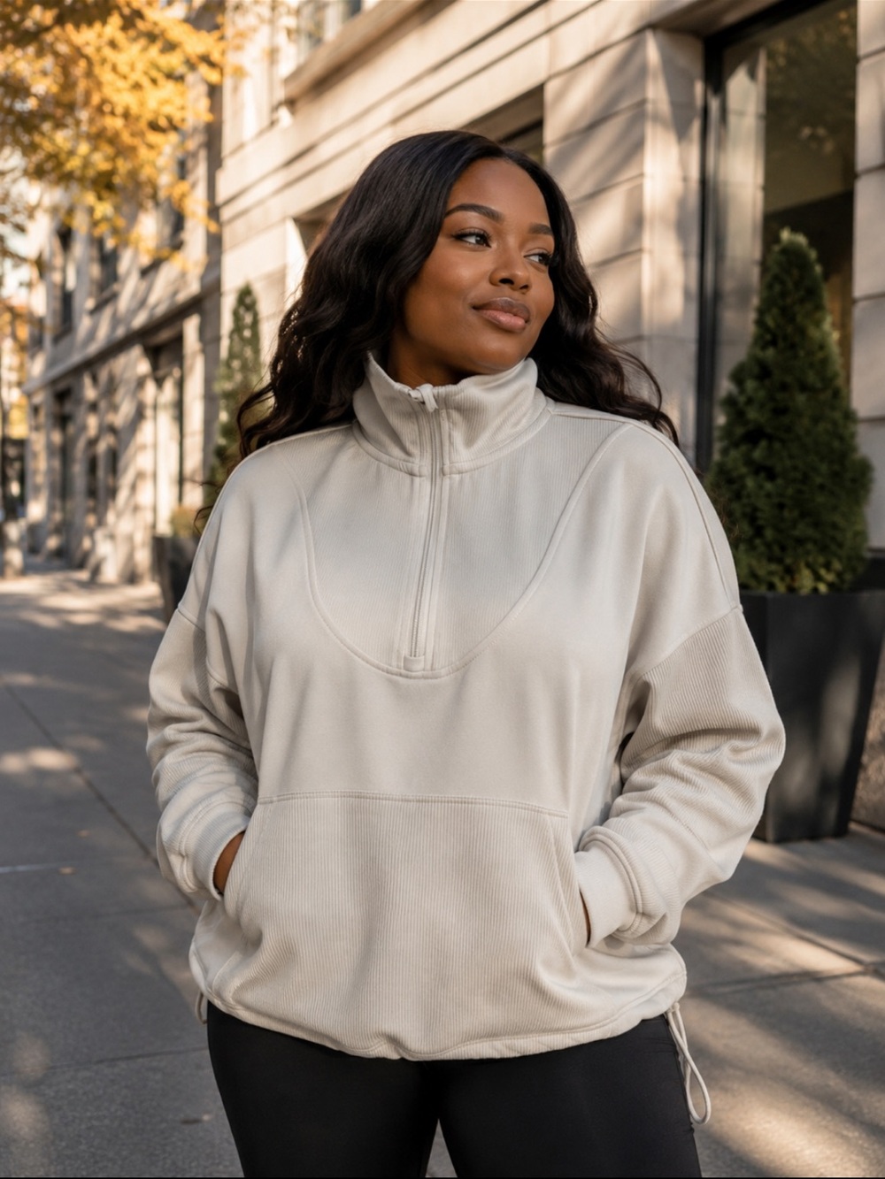 Beautiful Spyder Women's Light Grey Half-Zip mock Pullover❤️L
